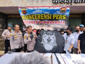 Belasan Anggota Geng Motor Arabian diringkus Jajaran Polres Purwakarta Usai Aniaya warga Hingga tewas