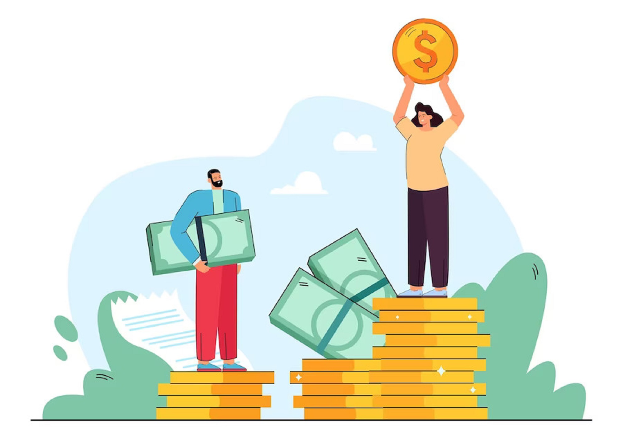 Ilustrasi Menabung Mendapatkan Hadiah