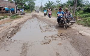 Warga Serdang Bedagai Keluhkan Jalan Provinsi yang Rusak Parah