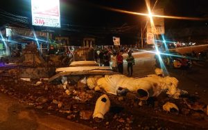 Ini Detik-detik Patung Bima di Purwakarta Roboh Usai Ditabrak Truk