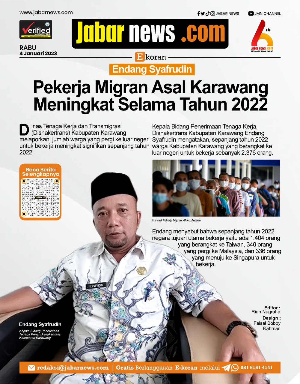 Pekerja Migran Asal Karawang Meningkat Selama Tahun 2022