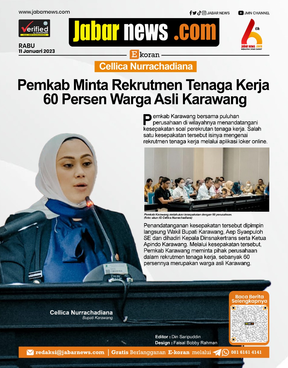 Pemkab Minta Rekrutmen Tenaga Kerja 60 Persen Warga Asli Karawang