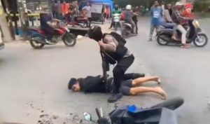 Aksi Heroik Polisi di Medan Amankan Sejumlah Anggota Geng Motor Bawa Sajam