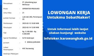 Lowker di KIIC Karawang, Dibutuhkan 40 Orang Pria Lulusan SMA