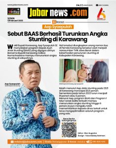 Asep Syaepuloh Sebut BAAS Brhasil Turunkan Stunting di Karawang