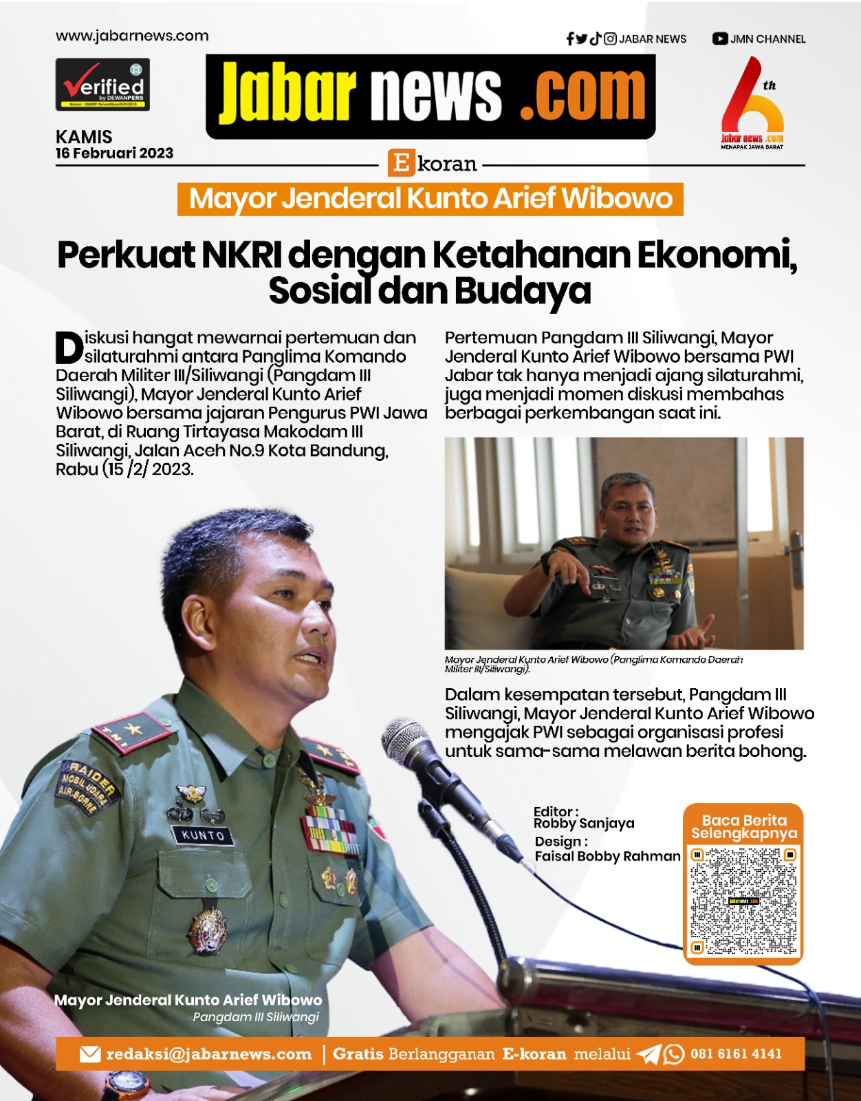 Mayor Jendral Kunto Arief Wibowo: Perkuat NKRI dengan Ketahanan Ekonomi, Sosial dan Budaya