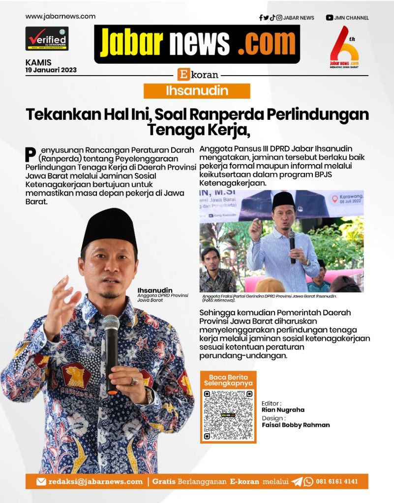 Soal Ranperda Perlindungan Tenaga Kerja, Ini Kata Ihsanudin
