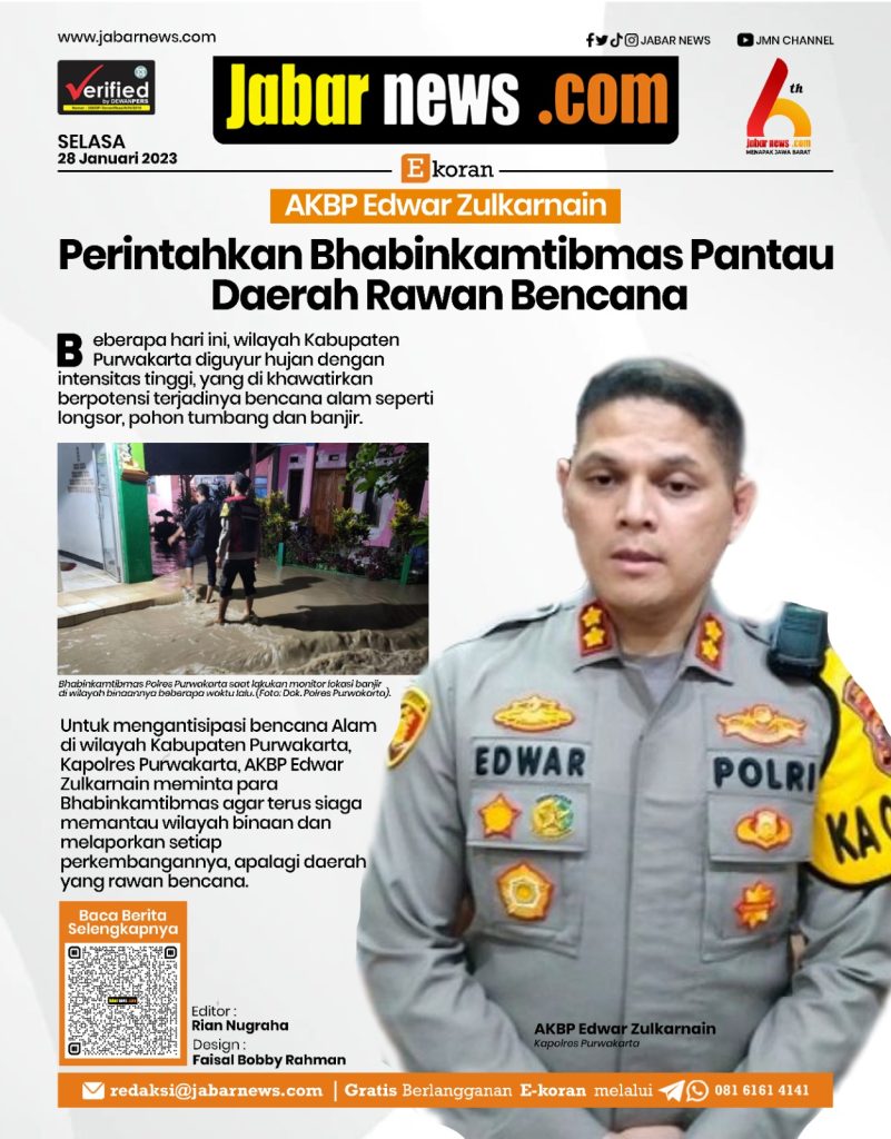 AKBP Edwar Zulkarnain Perintahkan Bhabinkamtibmas Pantau Daerah Rawan Bencana