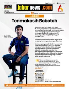 Luis Milla: Terimakasih Bobotoh