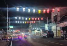 Lampion Tirai di salah satu jalur utama Kabupaten Purwakarta (Foto: Dok. Disperkim Purwakarta)
