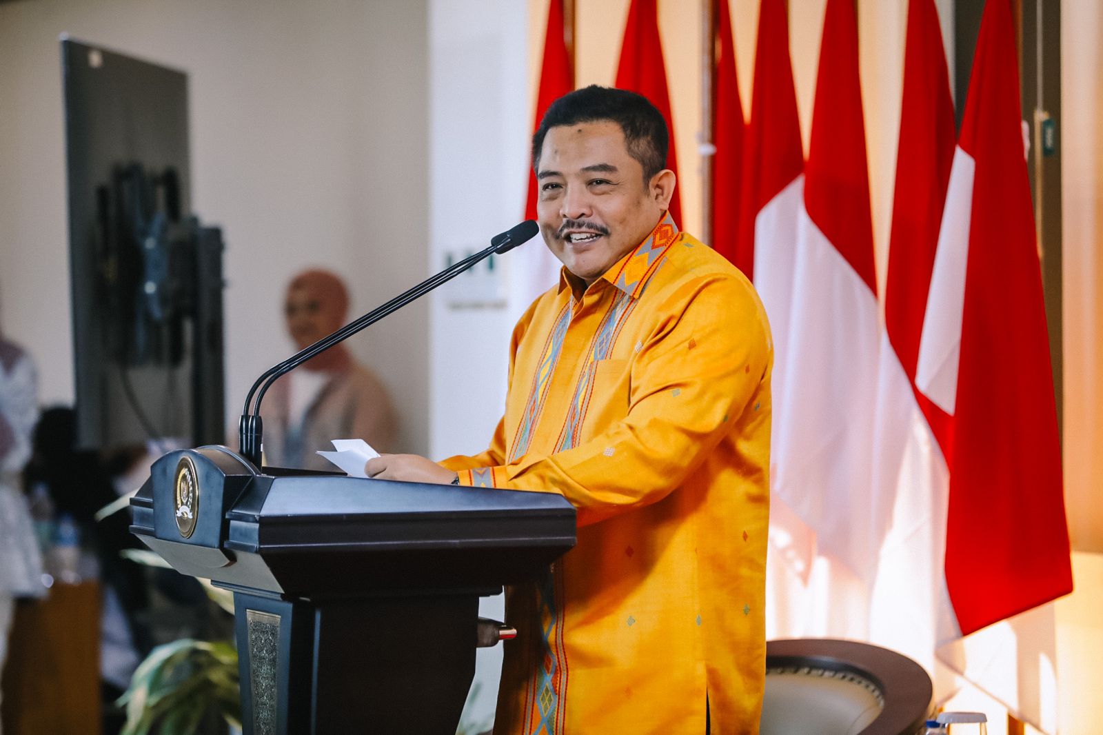 Plh. Sekretaris Jenderal DPD RI Lalu Niqman Zahir Saat Membuka Innovation Festival 2023 di Gedung DPD RI pada Kamis 2 Februari 2023 (Foto: Dok Setjen DPD RI)