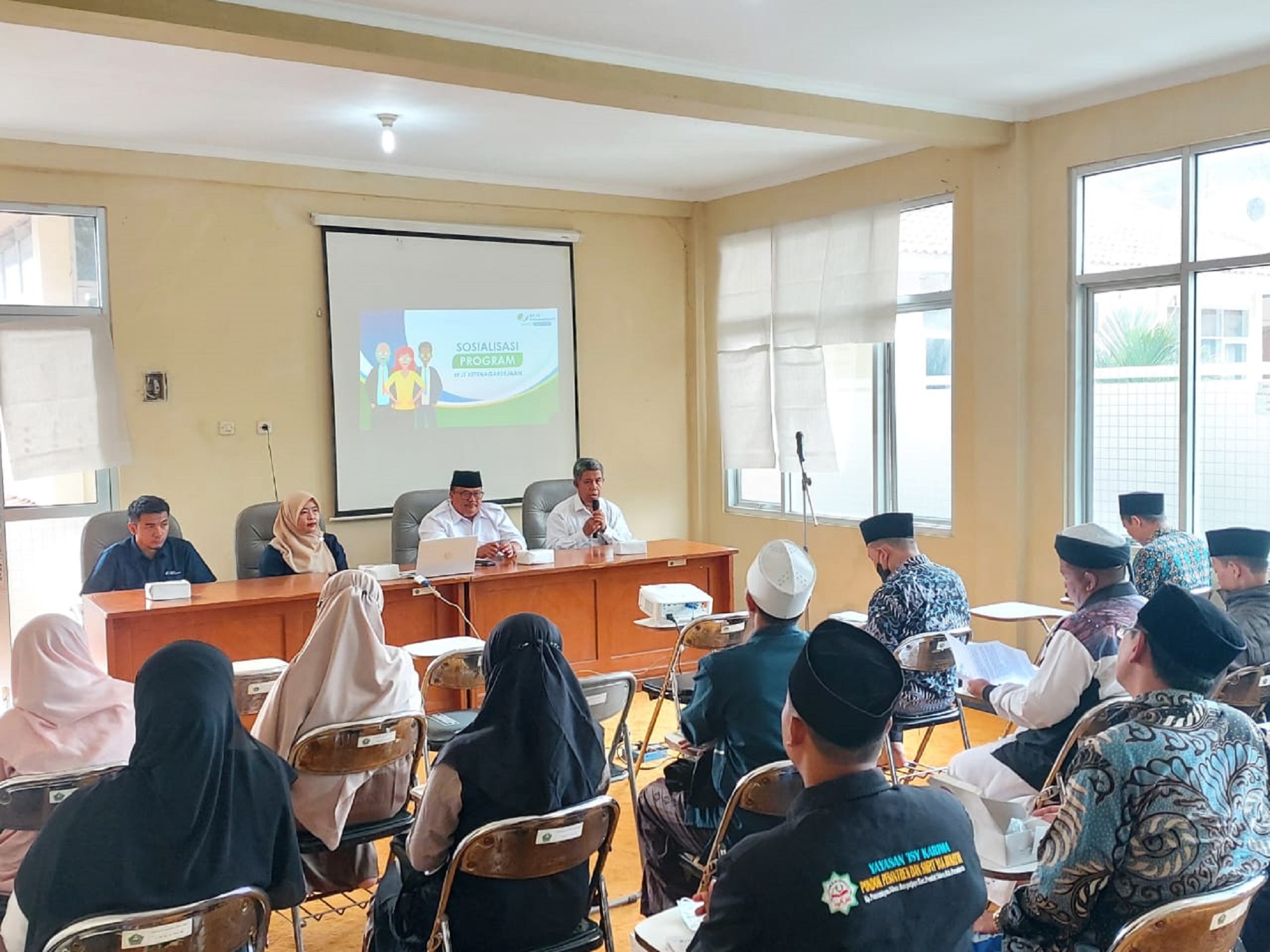 Sosialisai Program BPJS Ketenagakerjaan di Gedung Dakwah Purwakarta (Foto: Dok. BPJS Ketenagakerjaan Purwakarta)