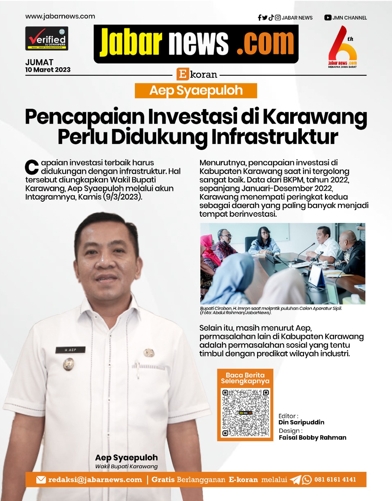 Pencapaian Investasi di Karawang Perlu Didukung Infrastruktur