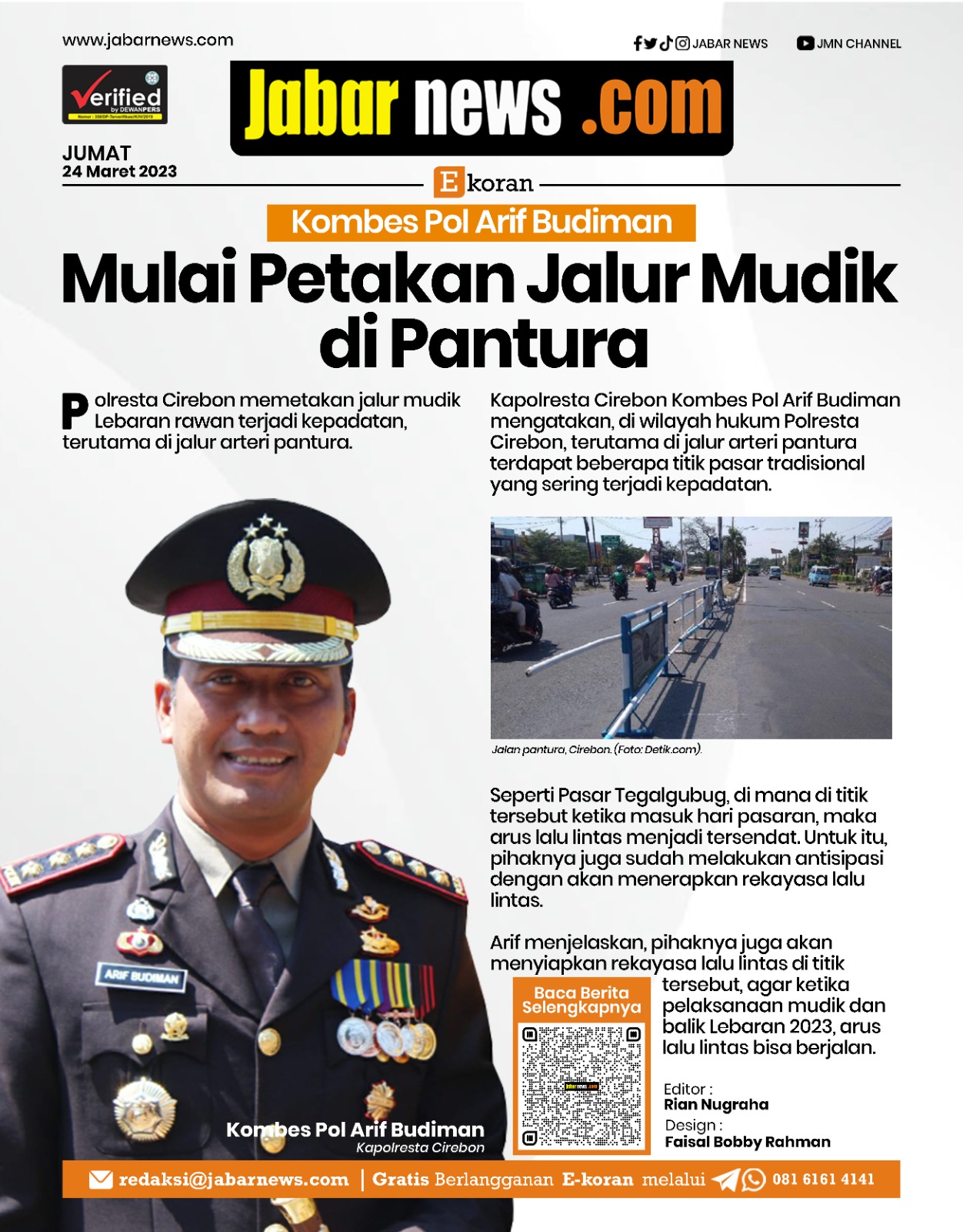 Polresta Cirebon Mulai Petakan Jalur Mudik di Pantura