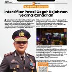Edwar Zulkarnain Intensifkan Patroli Cegah Kejahatan Selama Ramadhan