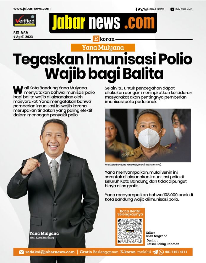 Yana Mulyana Tegaskan Imunisasi Polio Wajib Bagi Balita