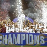 PSM Makassar merayakan kemenangan dan juara Liga 1
