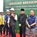 Peletakan batu pertama pembangunan gedung pusat budaya pencak silat di Sumedang