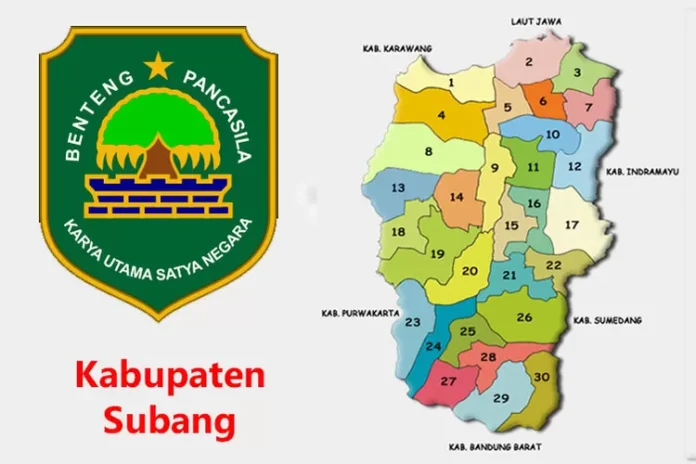 Peta wilayah Kabupaten Subang