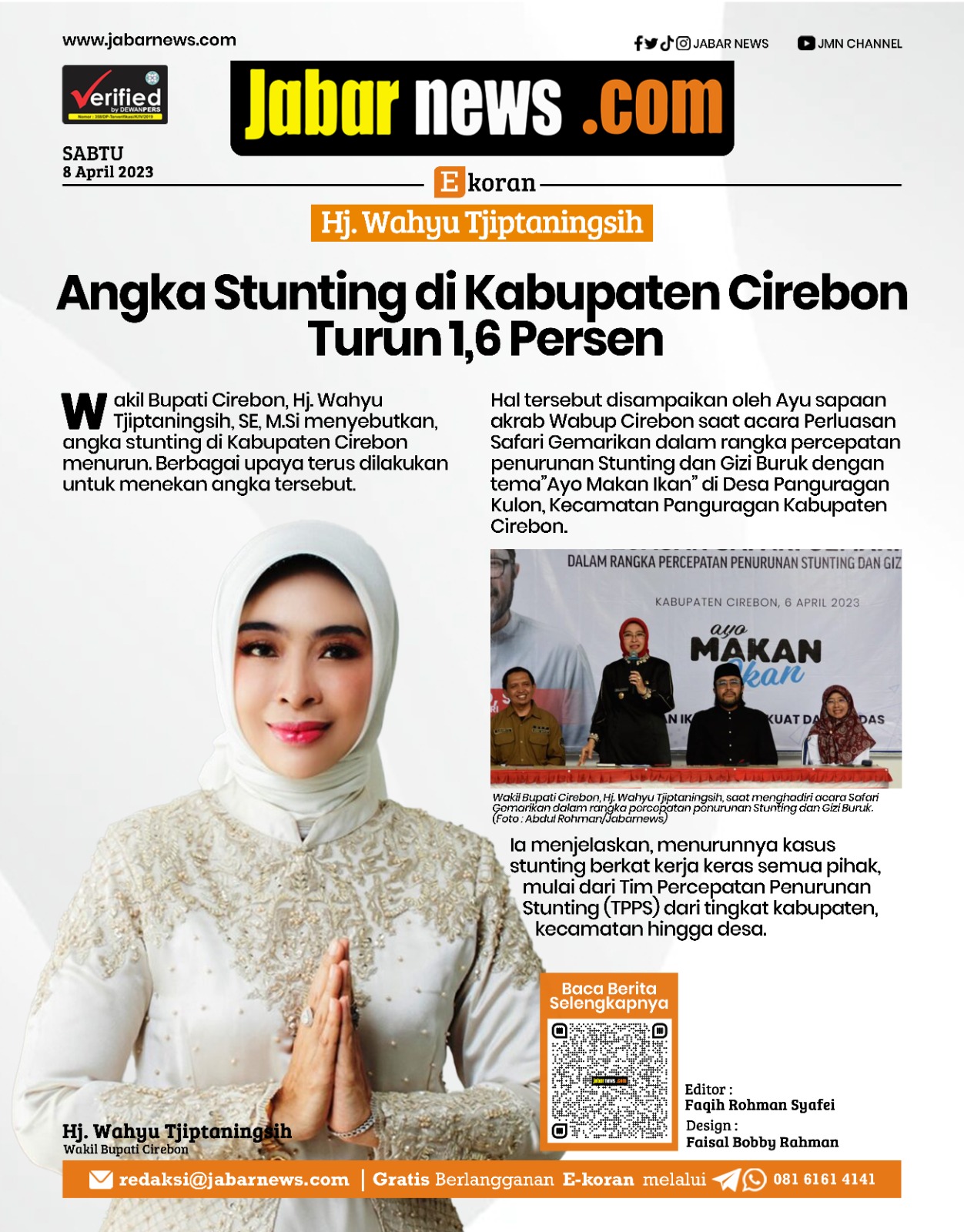 Wahyu Tjiptaningsih: Angka Stunting di Kabupaten Cirebon Turun 1,6 Persen