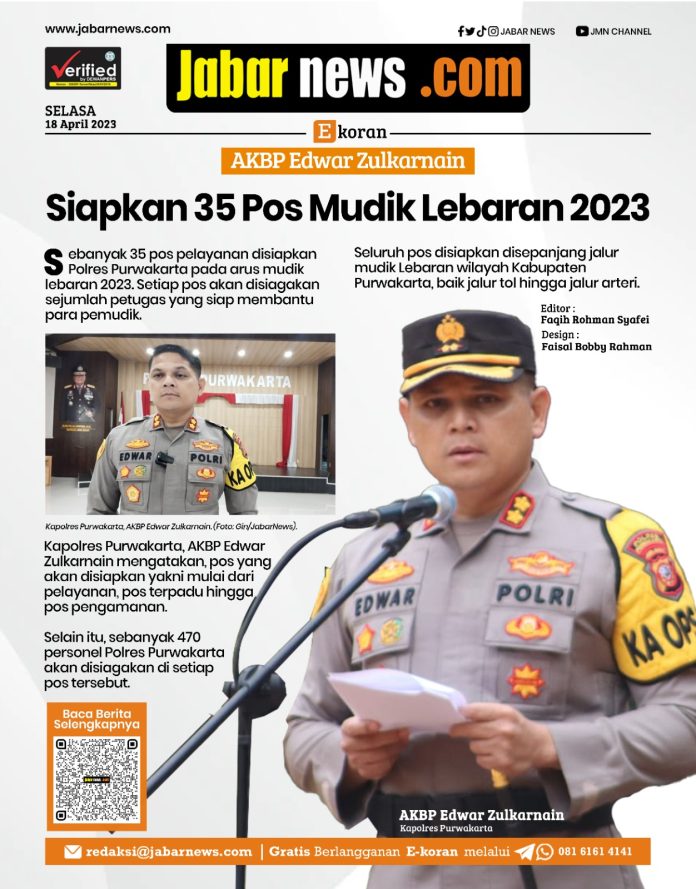 Edwar Zulkarnain Siapkan 35 Pos Mudik Lebaran 2023