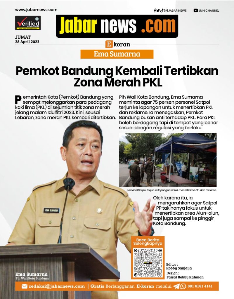 Ema Sumarna: Pemkot Bandung Kembali Tertibkan Zona Merah PKL