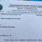 Surat permintaan THR dari BNN Kota Tasikmalaya