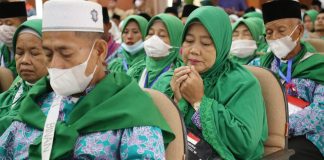 Para calon jemaah haji siap diberangkatkan ke tanah suci Makkah