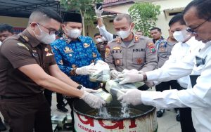 28 Kilogram Sabu Direbus Polres Serdang Bedagai