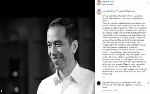 Jessica Iskandar Tulis Surat Terbuka ke Jokowi, Netizen Soroti Ini