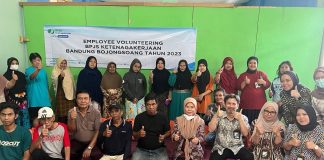 BPJS Ketenagakerjaan (BPJAMSOSTEK) Cabang Bandung Bojongsoang gelar program Employee Volunteering di Yayasan Al-Basyarul Huda Desa Cipagalo Bojongsoang Kabupaten Bandung