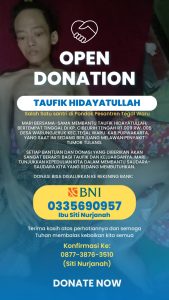 Bantuan donasi untuk Taufik Hidayatullah