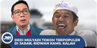 Dedi Mulyadi menjadi tokoh terpopuler di Jawa Barat Ridwan Kamil kalah tenar