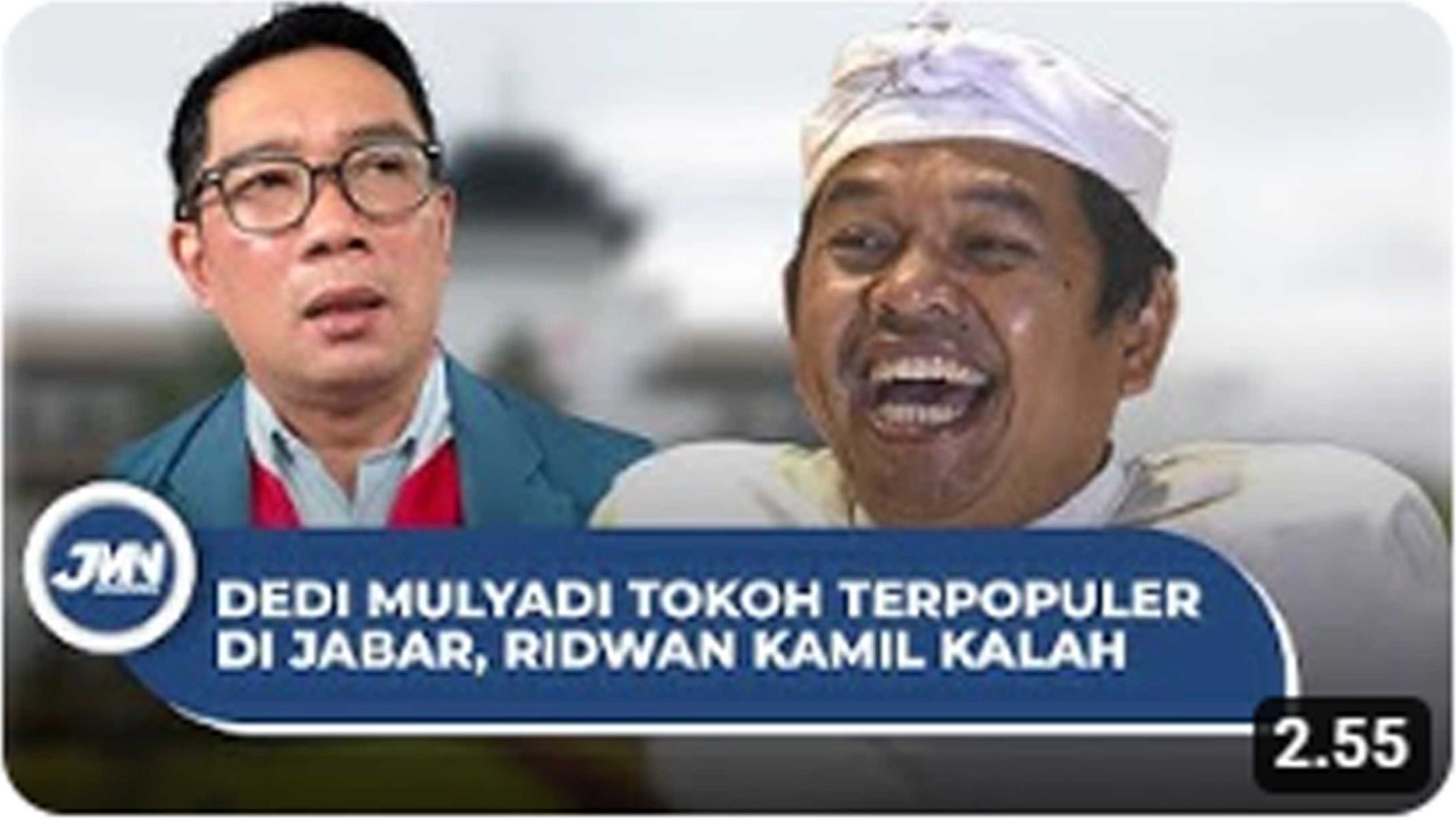 Dedi Mulyadi menjadi tokoh terpopuler di Jawa Barat Ridwan Kamil kalah tenar