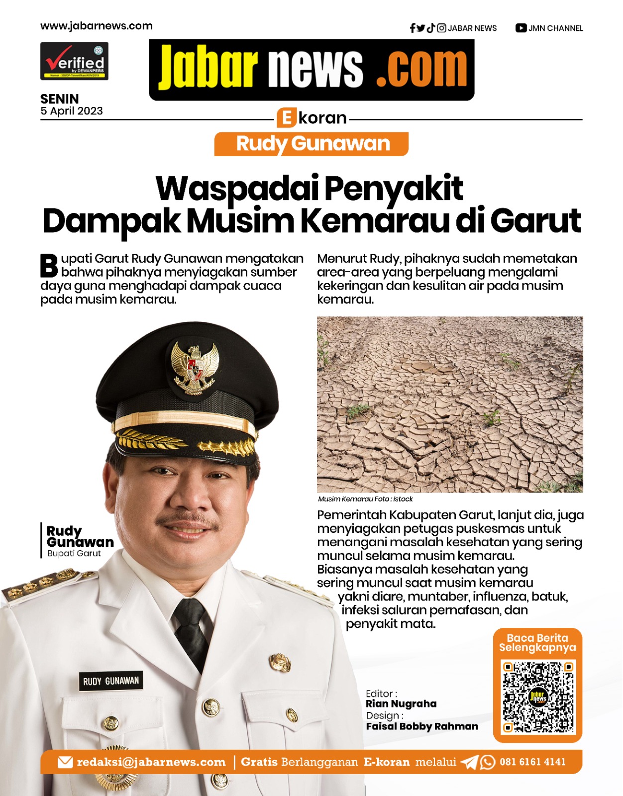 Rudy Gunawan Waspadai Penyakit Dampak Musim Kemarau