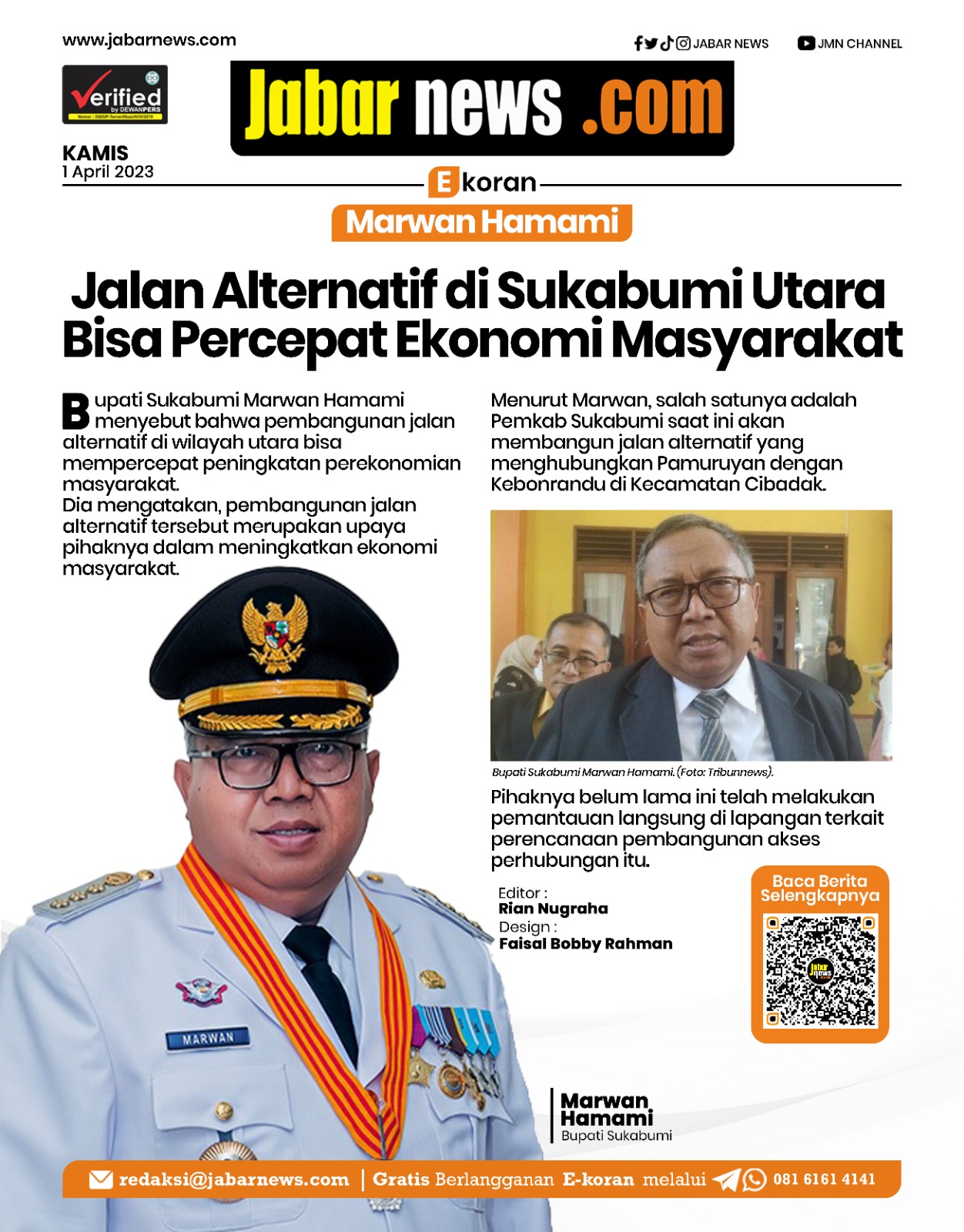 Jalan Alternatif di Sukabumi Utara Bisa Percepat Ekonomi Masyarakat