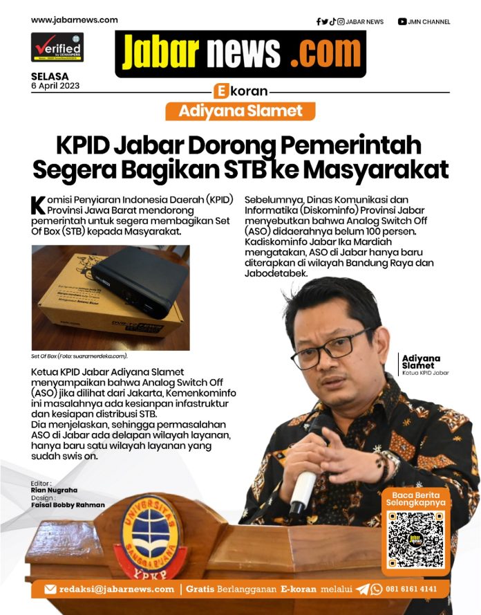 KPID Jabar Dorong Pemerintah Segera Bagikan STB ke Masyarakat