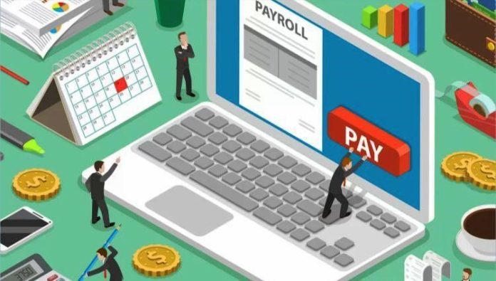 Ilustrasi aplikasi payroll atau aplikasi gajian