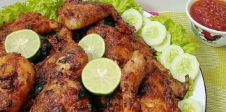 Menu ayam bakar taliwang