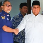 Prabowo Subianto bersama Ketua Umum PAN Zulkifli Hasan