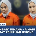 Si Kembar Rihana RIhani usai ditangkap petugas kepolisian