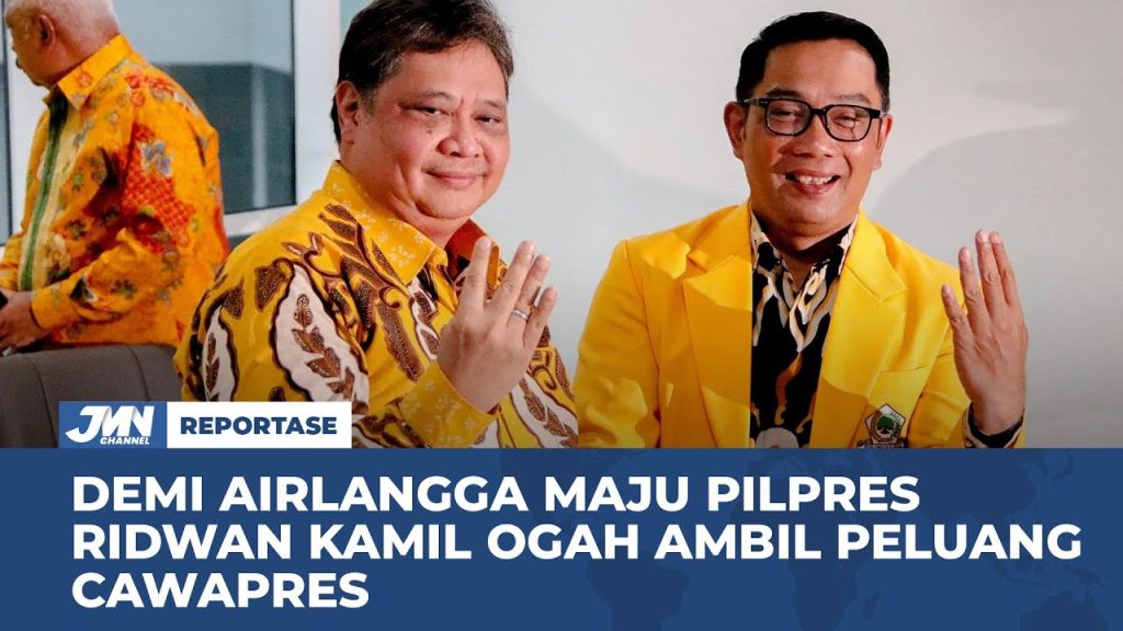 VIDEO: Demi Airlangga Maju Pilpres, Ridwan Kamil Ogah Ambil Peluang Cawapres