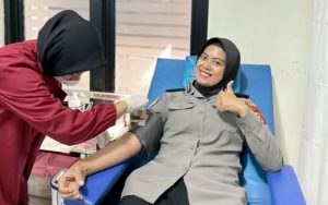 Jelang Hari Jadi Polwan, Polisi Cantik di Purwakarta Gelar Donor Darah