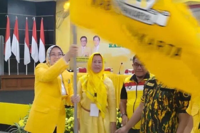 Anne Ratna Mustika usai terpilih sebagai Ketua DPD Partai Golkar Purwakarta