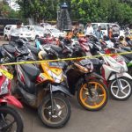 Barang bukti sepeda motor hasil pencurian yang diamankan pihak kepolisian