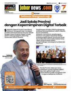 Setiawan Wangsaatmaja Jadi Sekda Provinsi dengan Kepemimpinan DIgital Terbaik