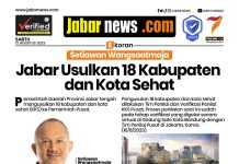 Jabar Usulkan 18 Kabupaten dan Kota Sehat