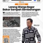 Bima Arya Larang Warga Bogor Bakar Sampah Sembarangan