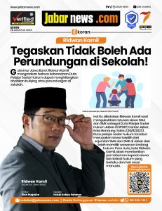 Ridwan Kamil Tegaskan Tidak Boleh Ada Perundungan di Sekolah