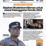 Edwar Zulkarnain Siapkan Bhabinkamtibmas untuk Awasi Pelanggaran Pemilu 2024